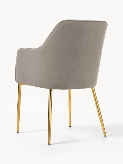 Silla Con Resposabrazos En Terciopelo Ava