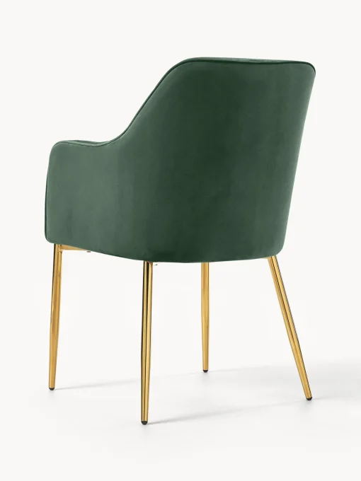 Silla Con Resposabrazos En Terciopelo Ava
