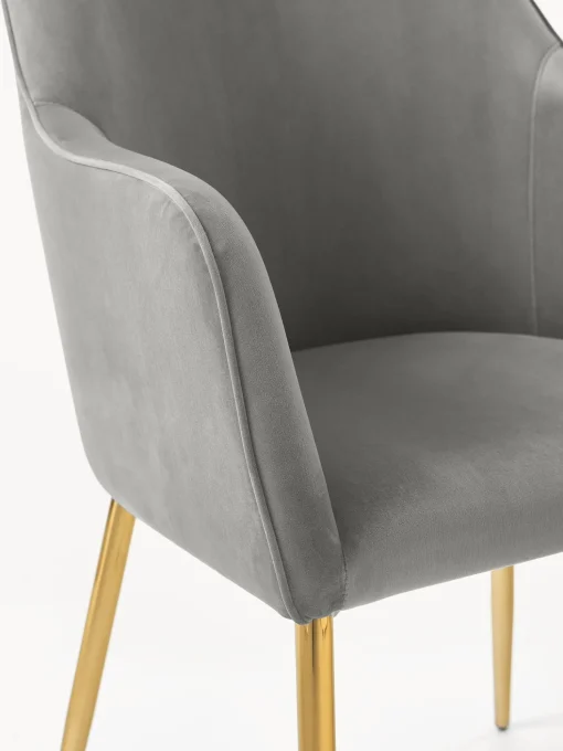 Silla Con Resposabrazos En Terciopelo Ava