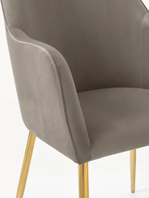 Silla Con Resposabrazos En Terciopelo Ava