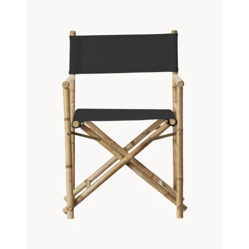 Silla De Bambu Para Exterior Con Cojin De Asiento Mandisa