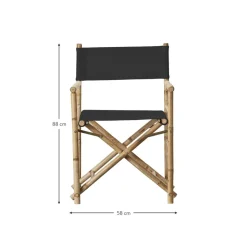 Silla De Bambu Para Exterior Con Cojin De Asiento Mandisa