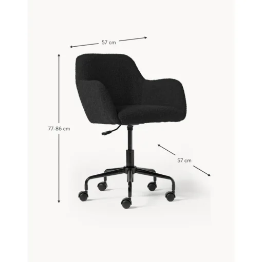 Silla De Escritorio En Tejido Boucle Lucie