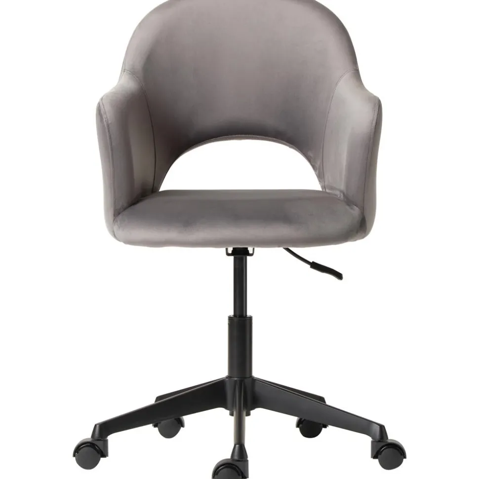 Silla De Oficina Con Reposabrazos De Terciopelo Rachel, Altura Regulable