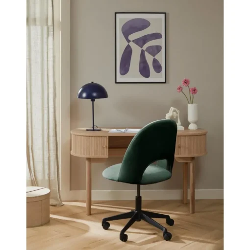 Silla De Oficina De Terciopelo Rachel, Altura Regulable