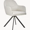 Silla Giratoria Con Reposabrazos Tapizada Lola