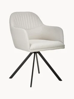 Silla Giratoria Con Reposabrazos Tapizada Lola