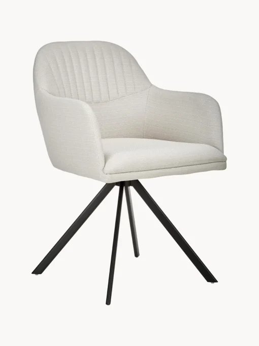 Silla Giratoria Con Reposabrazos Tapizada Lola