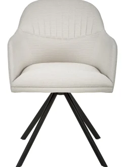 Silla Giratoria Con Reposabrazos Tapizada Lola