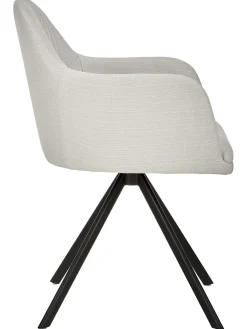 Silla Giratoria Con Reposabrazos Tapizada Lola