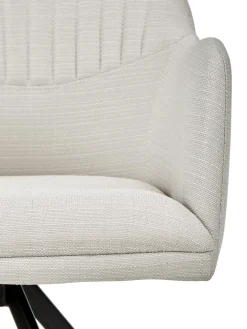 Silla Giratoria Con Reposabrazos Tapizada Lola