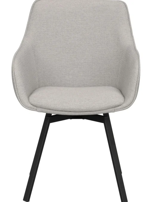Silla Tapizada Con Reposabrazos Giratoria Alison
