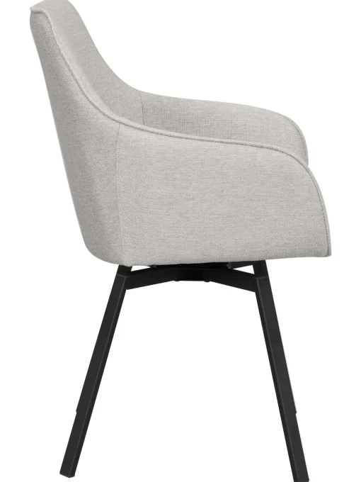 Silla Tapizada Con Reposabrazos Giratoria Alison
