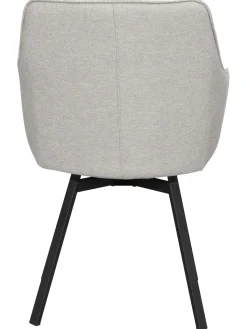 Silla Tapizada Con Reposabrazos Giratoria Alison