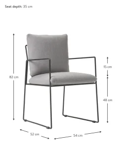 Silla Tapizada De Metal Wayne