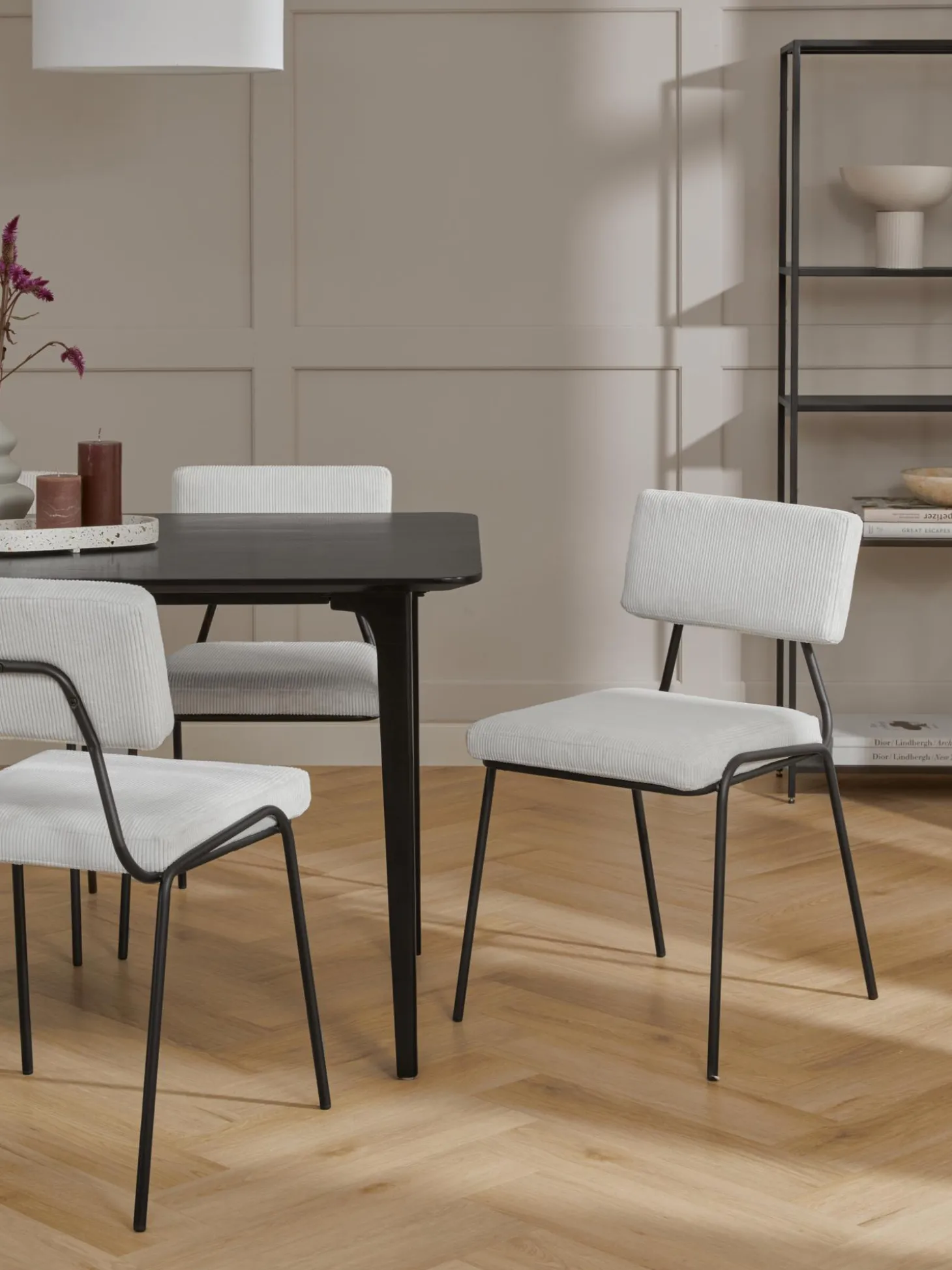 Silla Tapizada En Pana Mats, 2 Uds.