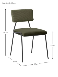 Silla Tapizada En Pana Mats, 2 Uds.