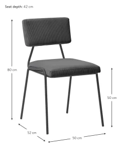 Silla Tapizada En Pana Mats, 2 Uds.