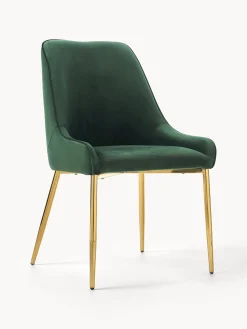 Silla Tapizada En Terciopelo Ava