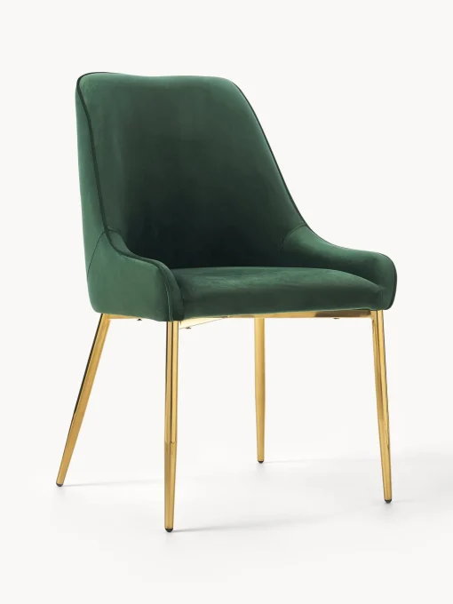 Silla Tapizada En Terciopelo Ava
