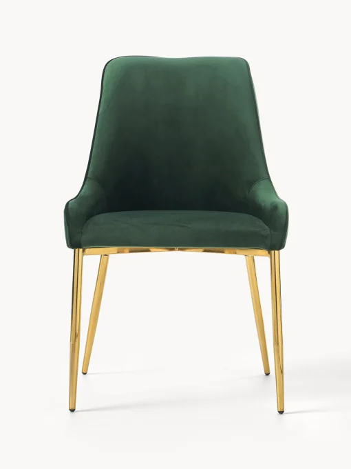 Silla Tapizada En Terciopelo Ava