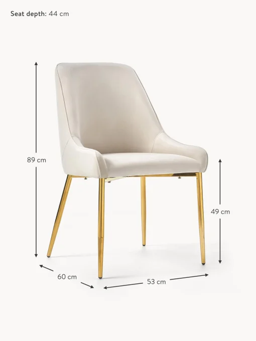 Silla Tapizada En Terciopelo Ava
