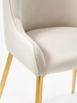 Silla Tapizada En Terciopelo Ava