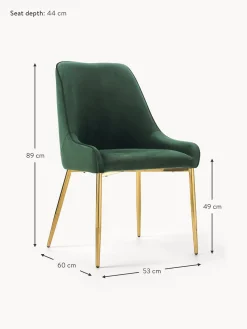 Silla Tapizada En Terciopelo Ava