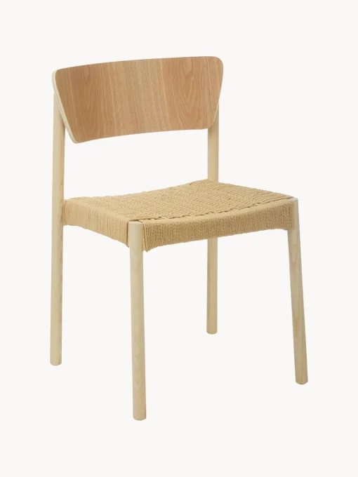 Sillas De Madera Y Ratan Danny, 2 Uds.