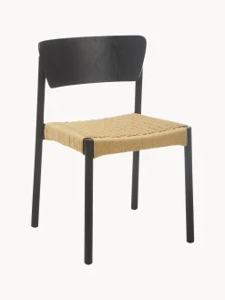 Sillas De Madera Y Ratan Danny, 2 Uds.