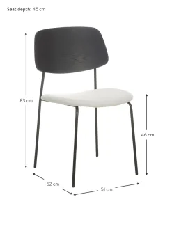 Sillas Tapizadas Con Asiento Tapizado Nadja, 2 Uds.