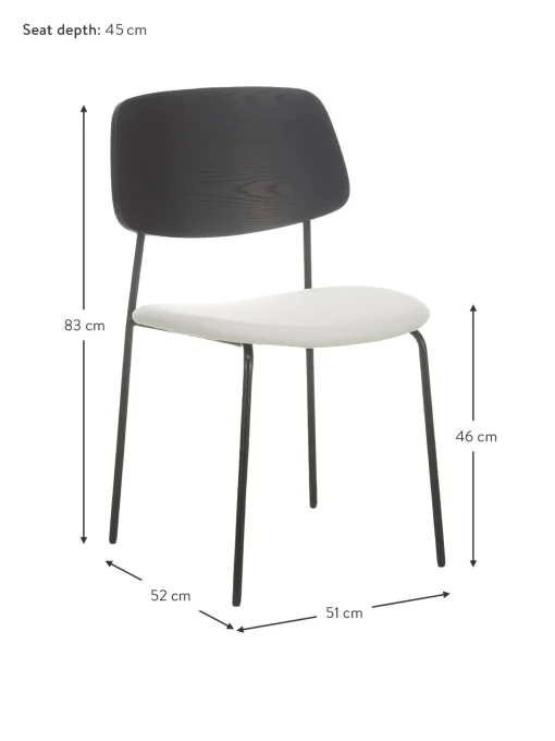 Sillas Tapizadas Con Asiento Tapizado Nadja, 2 Uds.