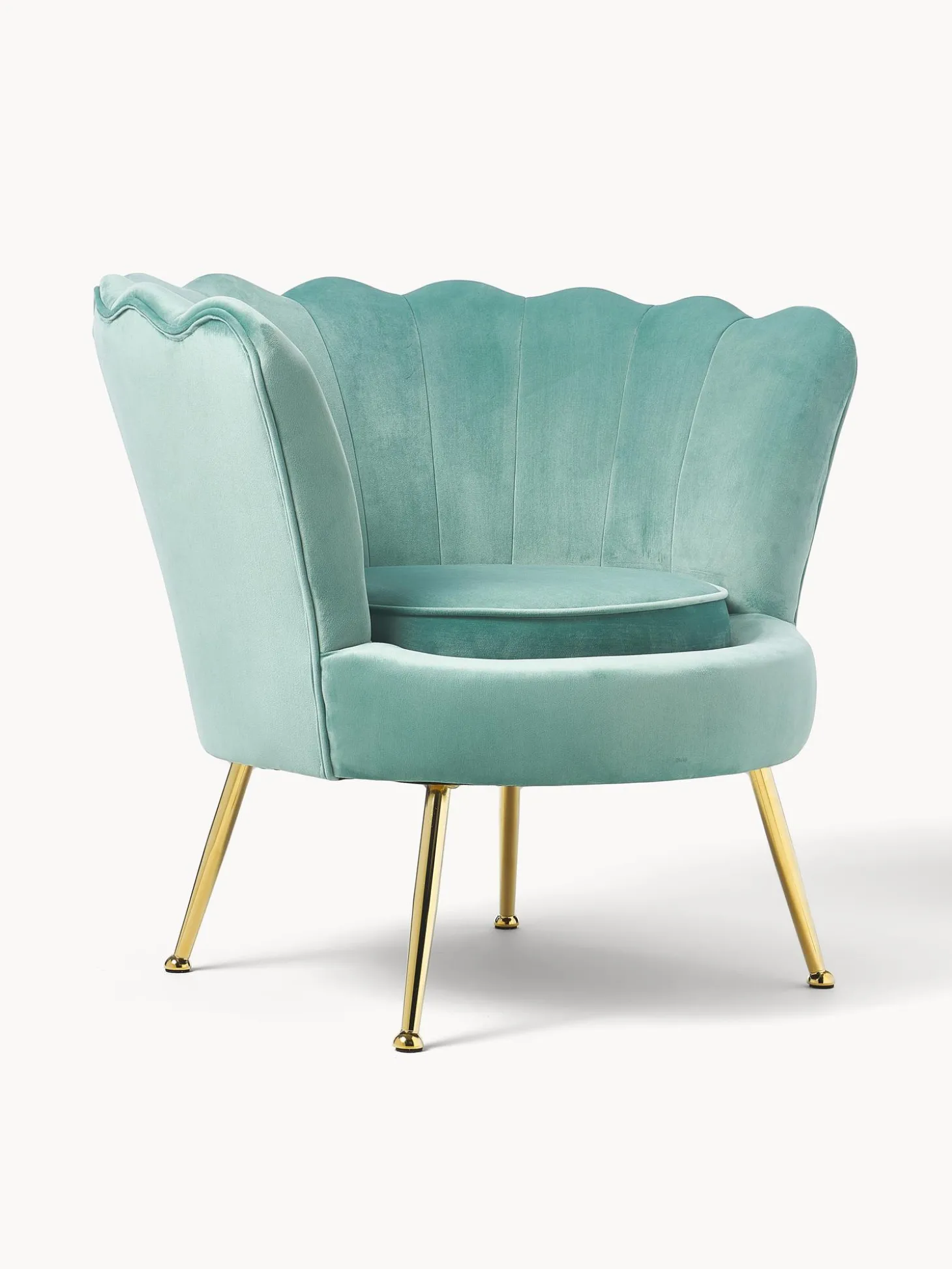 Sillon Coctel De Terciopelo Oyster