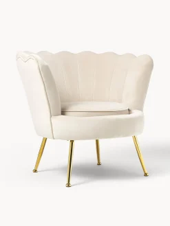 Sillon Coctel De Terciopelo Oyster