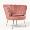 Sillon Coctel De Terciopelo Oyster