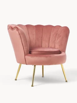 Sillon Coctel De Terciopelo Oyster