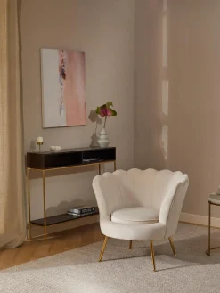Sillon Coctel De Terciopelo Oyster