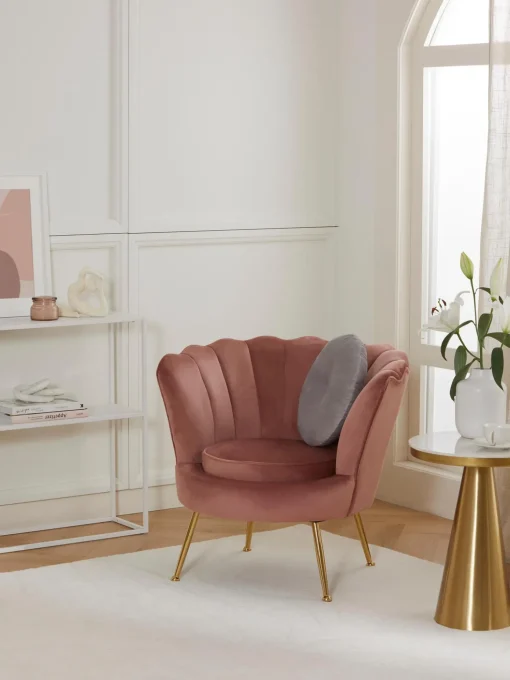 Sillon Coctel De Terciopelo Oyster