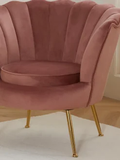 Sillon Coctel De Terciopelo Oyster
