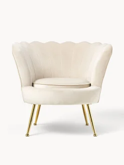 Sillon Coctel De Terciopelo Oyster