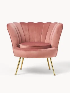 Sillon Coctel De Terciopelo Oyster