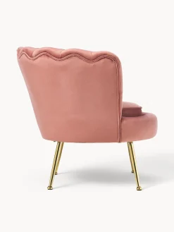 Sillon Coctel De Terciopelo Oyster