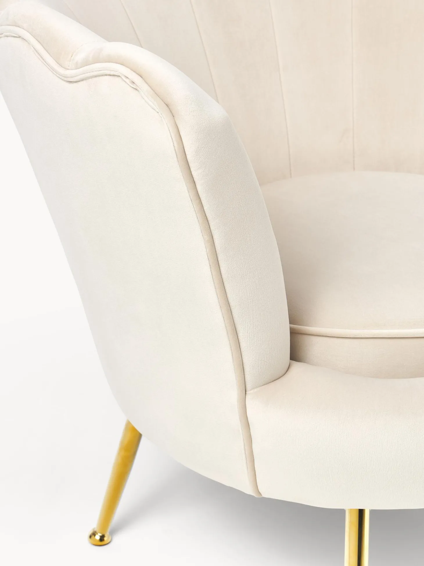 Sillon Coctel De Terciopelo Oyster