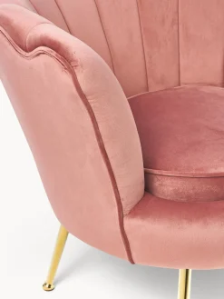 Sillon Coctel De Terciopelo Oyster