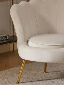 Sillon Coctel De Terciopelo Oyster