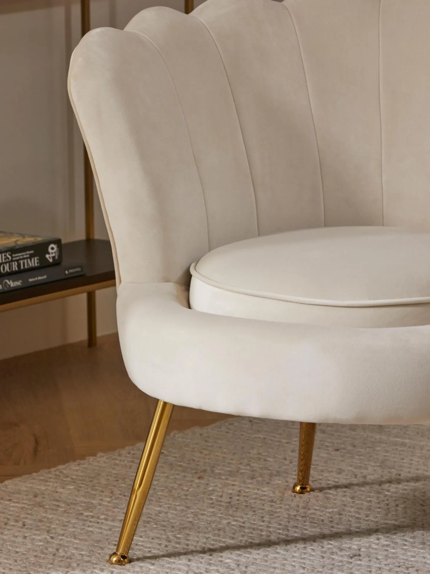 Sillon Coctel De Terciopelo Oyster