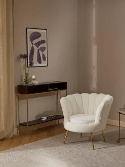 Sillon Coctel En Tejido Boucle Oyster