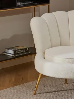 Sillon Coctel En Tejido Boucle Oyster