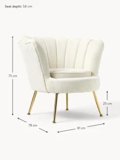 Sillon Coctel En Tejido Boucle Oyster