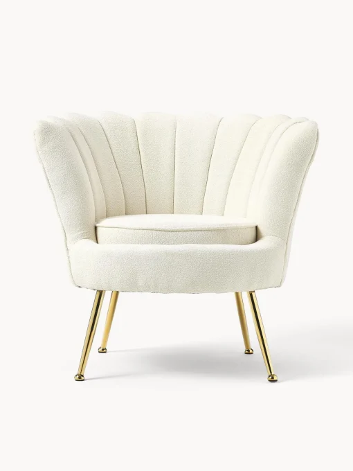 Sillon Coctel En Tejido Boucle Oyster